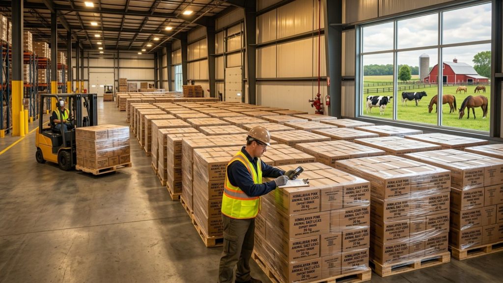 Bulk Himalayan animal salt licks wholesale orders with export-ready packaging for livestock
