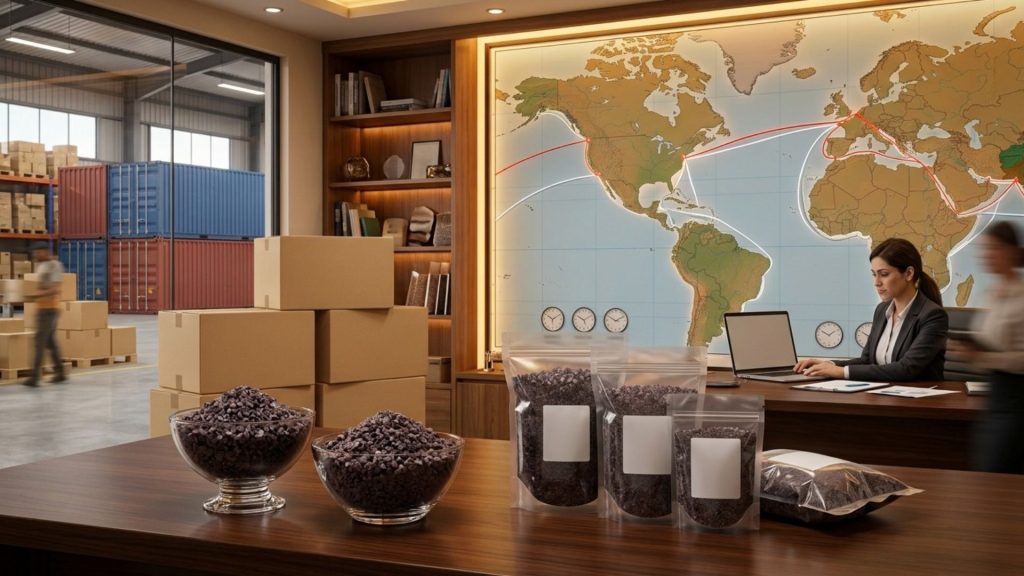 Himalayan black salt exported worldwide from Pakistan to USA, Canada, and Europe