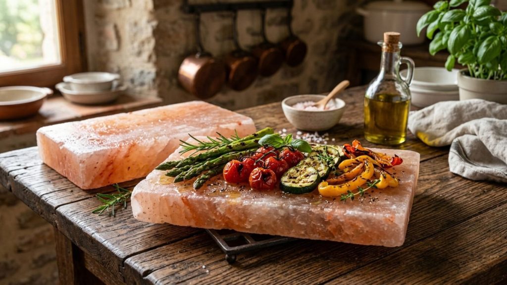 Premium Himalayan pink salt cooking plates, grilling blocks, and serving slabs from Pakistan


